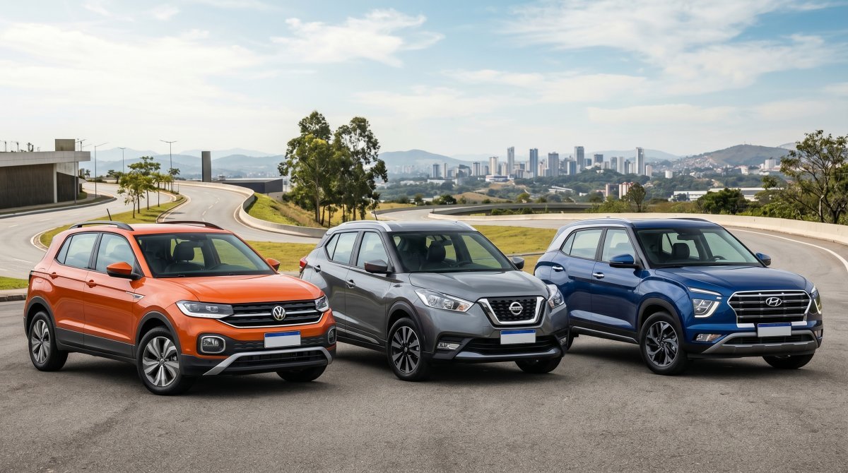 T-Cross, Kicks ou Creta: Qual SUV Seminovo Combina com Você em 2026?